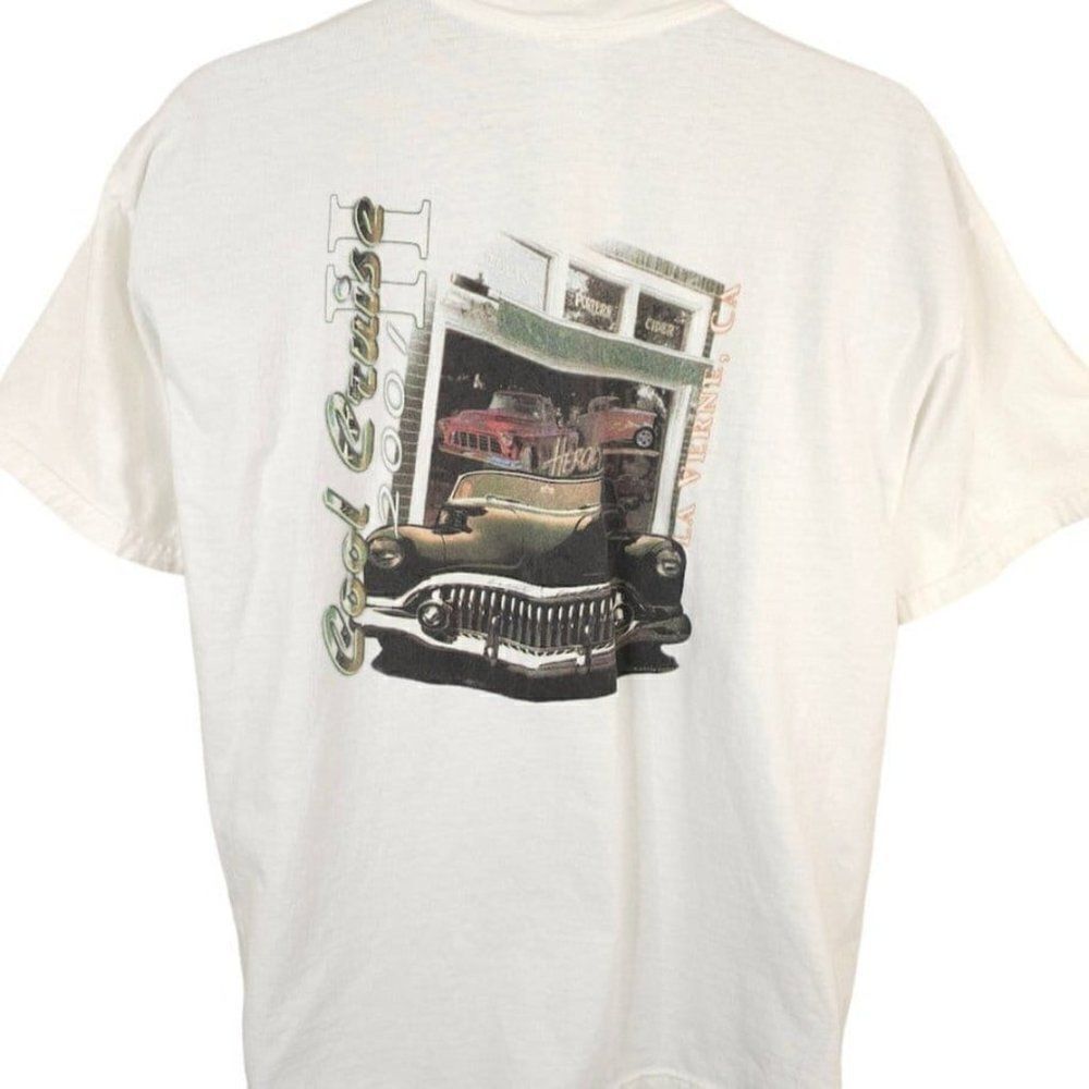 Car Show T Shirt Mens Size XL Vintage Y2K 2001 Cool Cruise II La Verne